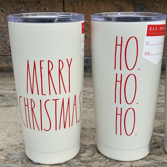 1 Rae Dunn Holiday Insulated Steel Tumblers - Picture 2 of 7